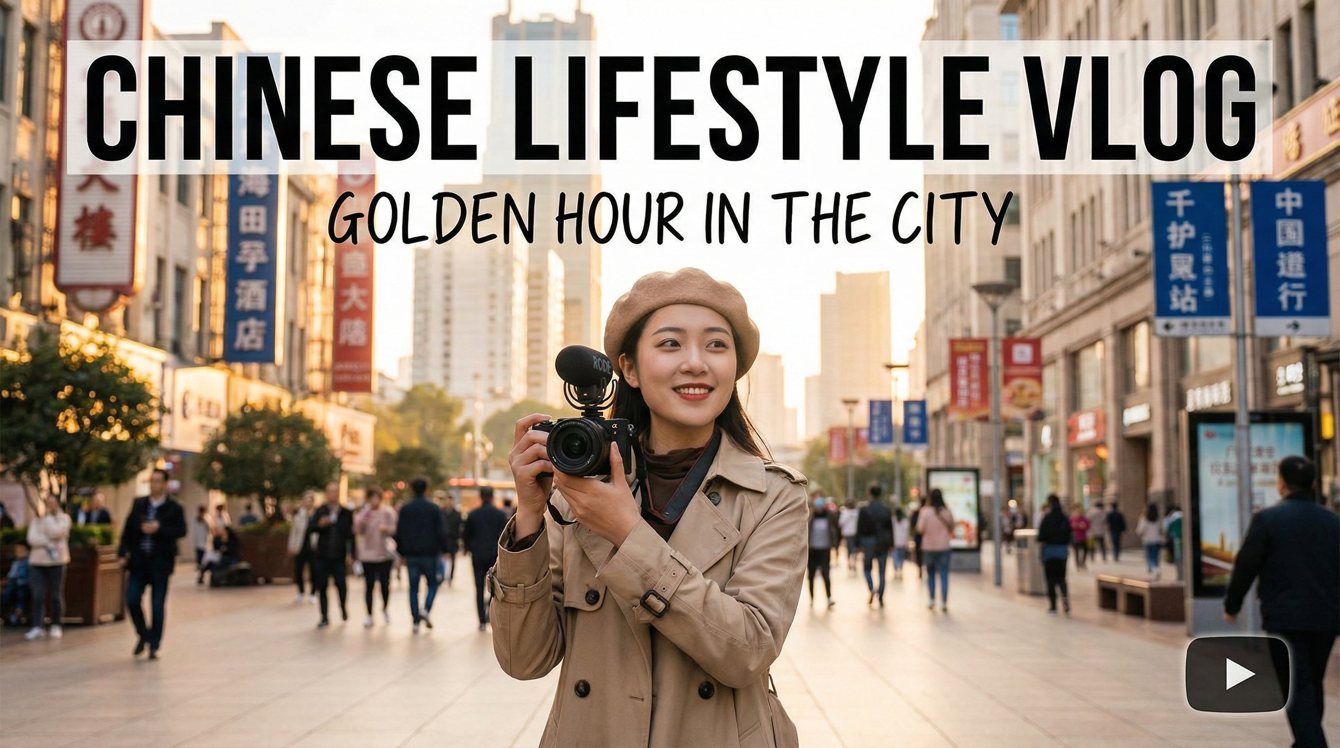 捷克街头城市生活记录视频